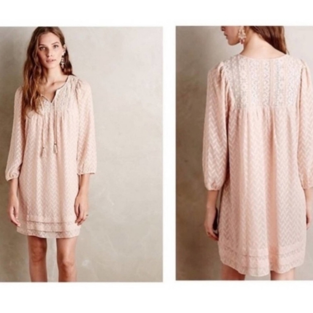 ONE SEPTEMBER ANWEN PEASANT CASUAL LONG SLEEVE DRESS- S